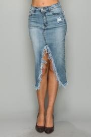  Denim Slit Skirt