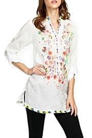  Embroidered Mandarin Blouse