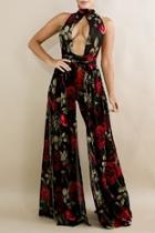 Floral Mesh Jumpsuit