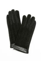  Leather Trimmed Chenille Gloves