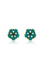  Turquoise Crystal Studs