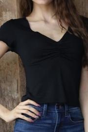  Black Ruched Tee