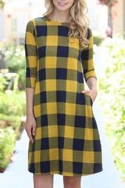  Plaid/hacci Pocket Dress