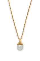  Florentine Charm Necklace Gold Pearl