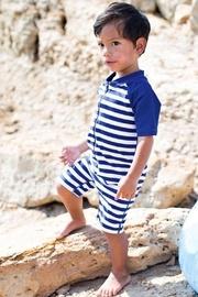  Stripe Rash Guard Swimsuit