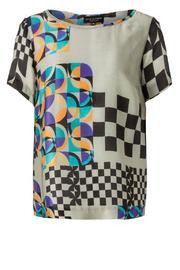  Silk Print Top