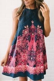  Navy Pattern Dress