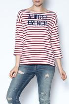  Striped Graphic Top