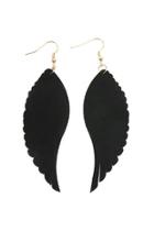  Wing-shaped Leather-hook-earrings