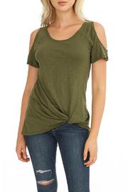  Cold Shoulder Knotted Top