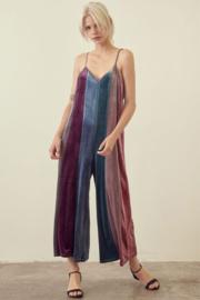  Stripe Velour Jumpsuit
