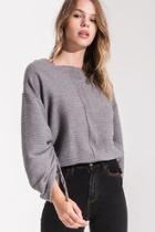  Grey Ribbed Sweater