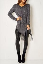  Metallic Fringe Sweater