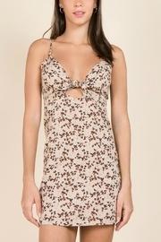 Floral Front-tie Dress
