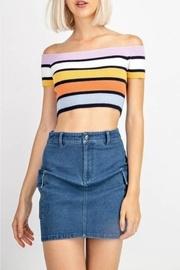  Stripe Sweater Crop