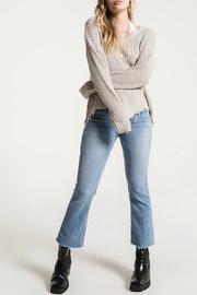  Valle Distressed Neck & Hem Sweater