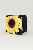  Sunflower-print Hancrafted Billfold-wallet