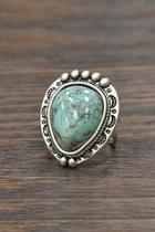  Natural Turquoise Adjustable Ring