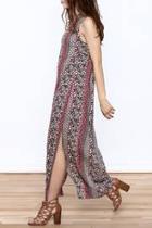  Mix Print Maxi Dress