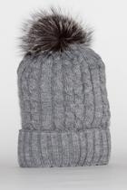  Grey Pom Hat