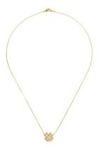  Cast-clover Leaf-pave-necklace