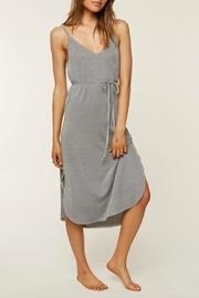  Micro-stripe Midi Dress