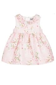  Pink Linen Floral-dress