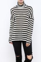  Striped Cowl Neck Sweater