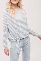  One-shoulder Stripe Top