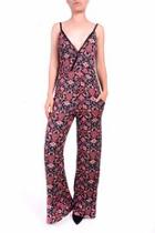  Red Pattern Jumpsuit