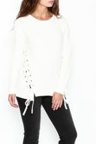  Thermal Side Tie Sweater