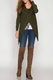  Fringe Asymmetrical Cardigan