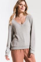  The Soft Spun Strap Back Pullover In Grey