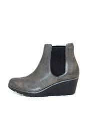  Suede Metallic Look Booties