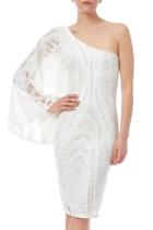 White One Sleeve Dress