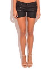  Zip Black Shorts
