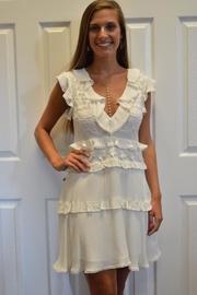  White Appliqued Dress