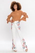  Flared Floral Trousers