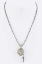  Pave Crystals Heart-necklace