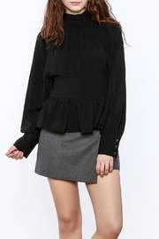  High Collar Peplum Blouse