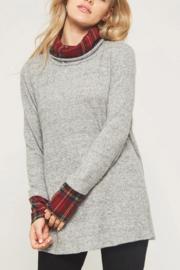 Plaid Trim Sweater