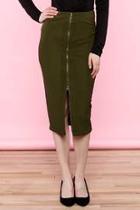  Green Midi Skirt