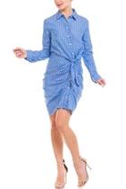  Ruched Button-down Dress
