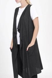  Charcoal Sleveless Cardigan