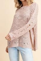  Distressed Sand Sweater