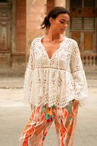  Lyla Cotton Eyelet Top