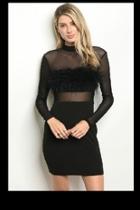  Mesh Feather Dress