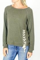  Side Lace-up Fleece