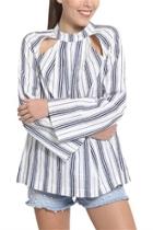  Front Cutout Blouse