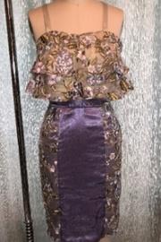 Purple Floral Skirt Set